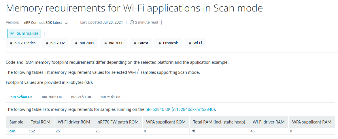 nRF7002 WIFI扫描与连接RAM大小 第3页