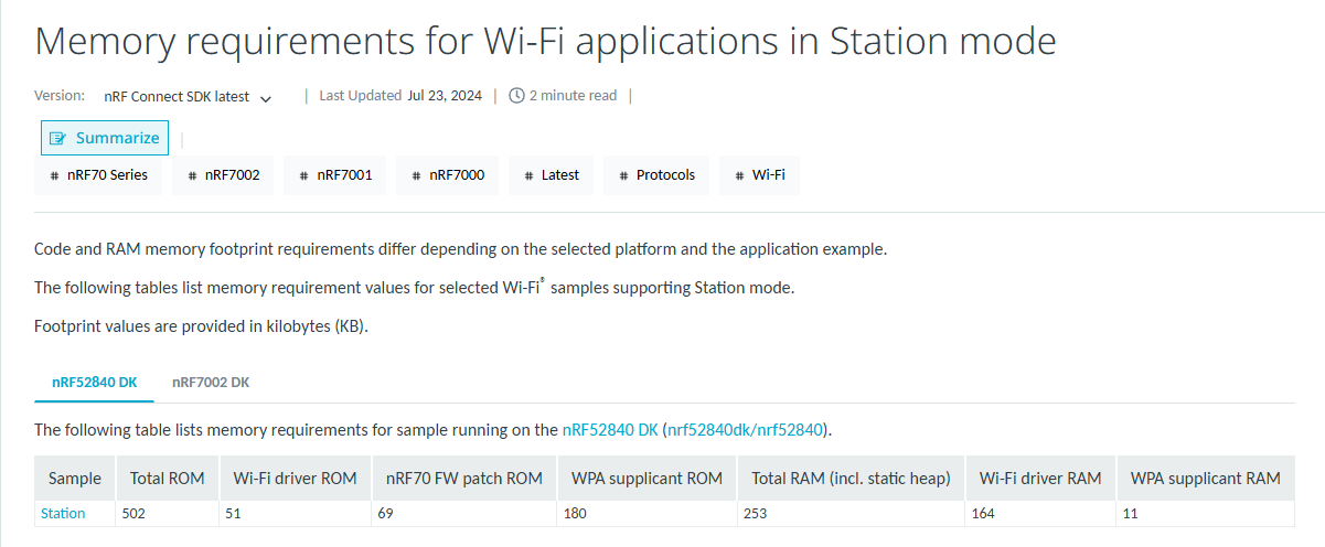 nRF7002 WIFI扫描与连接RAM大小 第4页